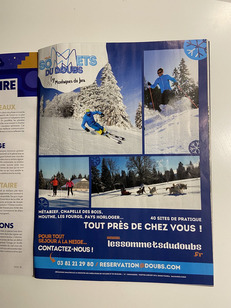RPDoubsTourisme's tweet photo. On parle du #Doubs dans la presse, et plus particulièrement des #SommetsduDoubs dans le dernier numéro de @ELLEfrance 😍 https://t.co/VEDE7ik0MV