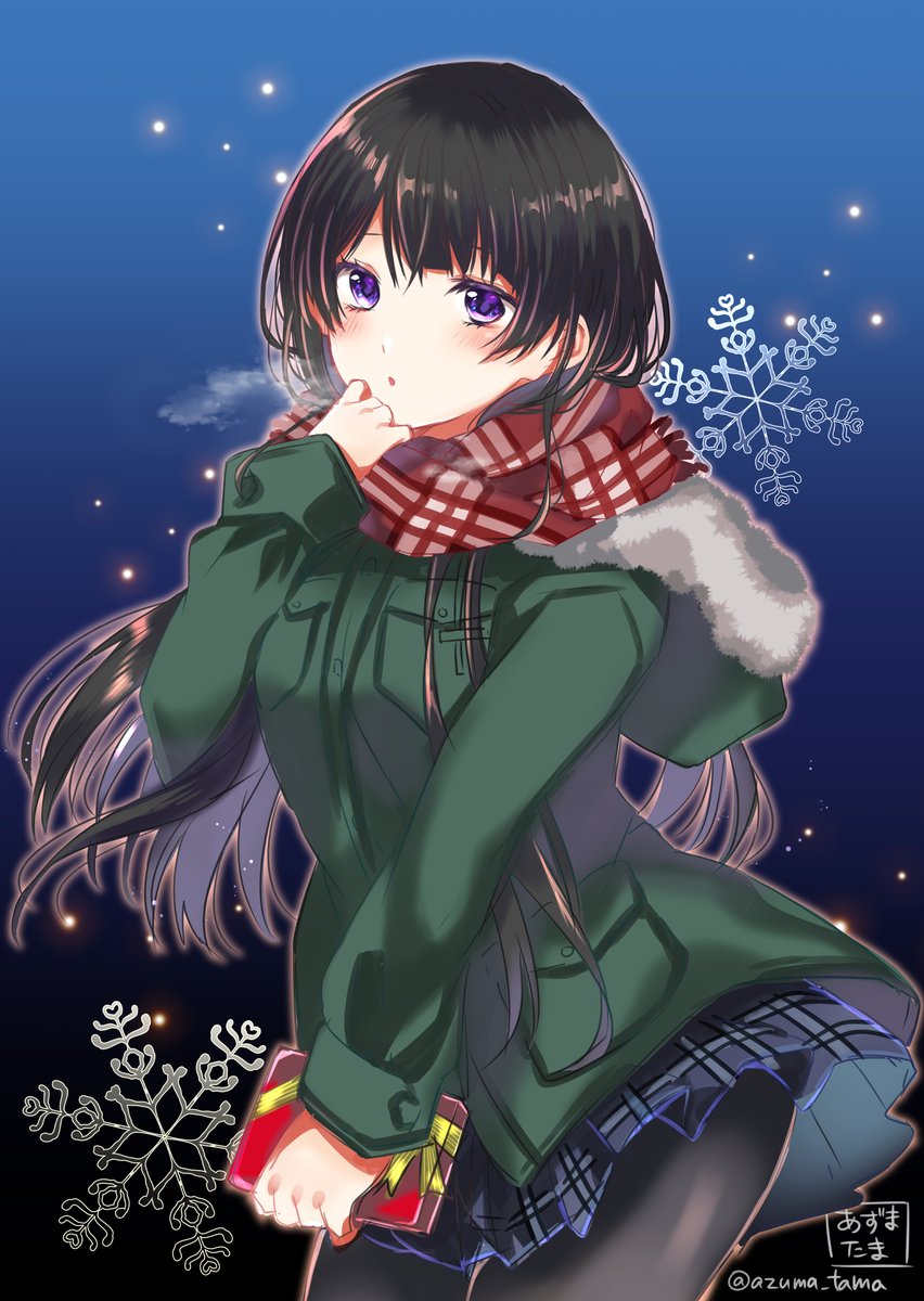 月ノ美兎 「冬っぽい委員長? 」|あずまたま＠『Vママ』コミックス第２巻発売中！のイラスト
