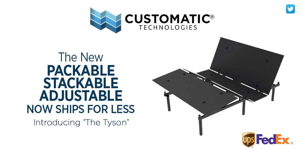 CustomaticTech's tweet image. The New Packable Stackable Adjustable Now Ships For Less! VISIT: bitly.com/ctNEW2020

#adjustablebed #sleeptechnology #sleepsolutions #beds #bedroom #bedroomdecor #mattress #sleep #newbed #furniture #nap #dream #future  #sleepwell #health #wellness #goodnight #relax