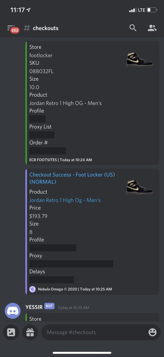 WeCooked's tweet photo. Not a bad day. 5 Jordan 1’s, 3 Kobe Bruce Lee’s. 
Bots: @nebulabots @EasyCopBots 

Groups: @ahiddensociety @notify @Jebula_FNF 

Proxies: @theproxychefs @NotifyProxies @inertiaproxies https://t.co/aJbffBnB6V