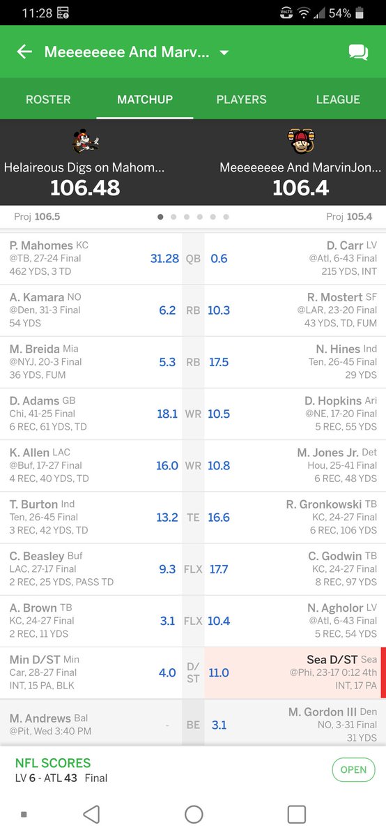 Chatchd's tweet image. As a 49ers fan I should have never relied on Seattle for the win 🤦 I think that's what @notthefakeSVP calls a Bad Beat #BadBeatMonday Almost able to pull off the upset against #1 in the league too