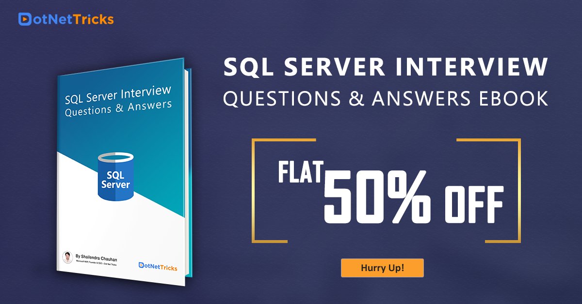 ScholarHatAcad's tweet image. Looking for job change on .NET but don't know how give database access questions answers. here is #SQLSERVER eBook which will help you to prepare such questions.
Refer the link download: lnkd.in/eaKvdTh
#databaseinterview #sqldatabase #jobinterviews #dotnett
#ebook