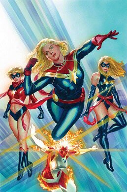 Finally, after way too long—Carol takes the name Captain Marvel once and for all. Betsy gets restored to her original British body; and returns to her Capt Britain persona! Both women cover up, get less sexualized, and are helmed by female writers (DeConnick and Howard) 8/8