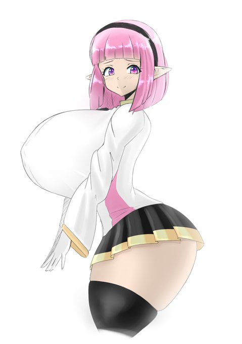 pin-up of @PinkKoffin's curvy elf OC! although, I might've made her a bit more curvy than she's supposed to be
also a sexy nurse alt because I'm a degenerate

I wanted to spend some more time on this but life has a tendency to get busy, doesn't it 