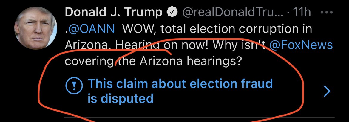 apieceofass's tweet photo. @realDonaldTrump @OANN @FoxNews Maybe because of this?? https://t.co/sJApEHKH9X
