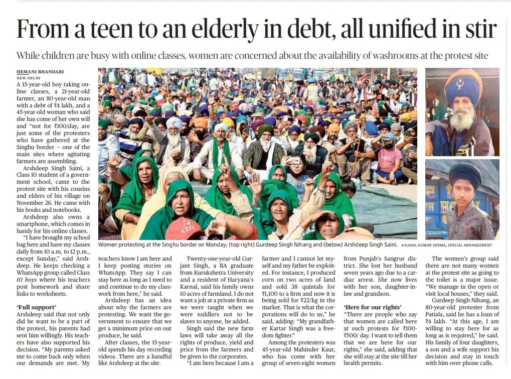 In today's  @the_hindu, we explore who are these people who are protesting, what their lives are, what drove them to come here.