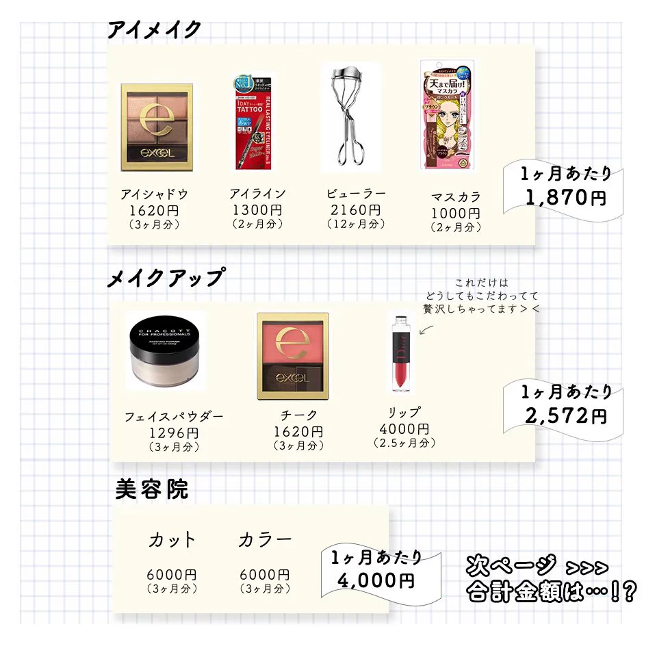 最低限のメイクに必要な化粧品をご紹介！意外にお金がかかるその費用とは！！