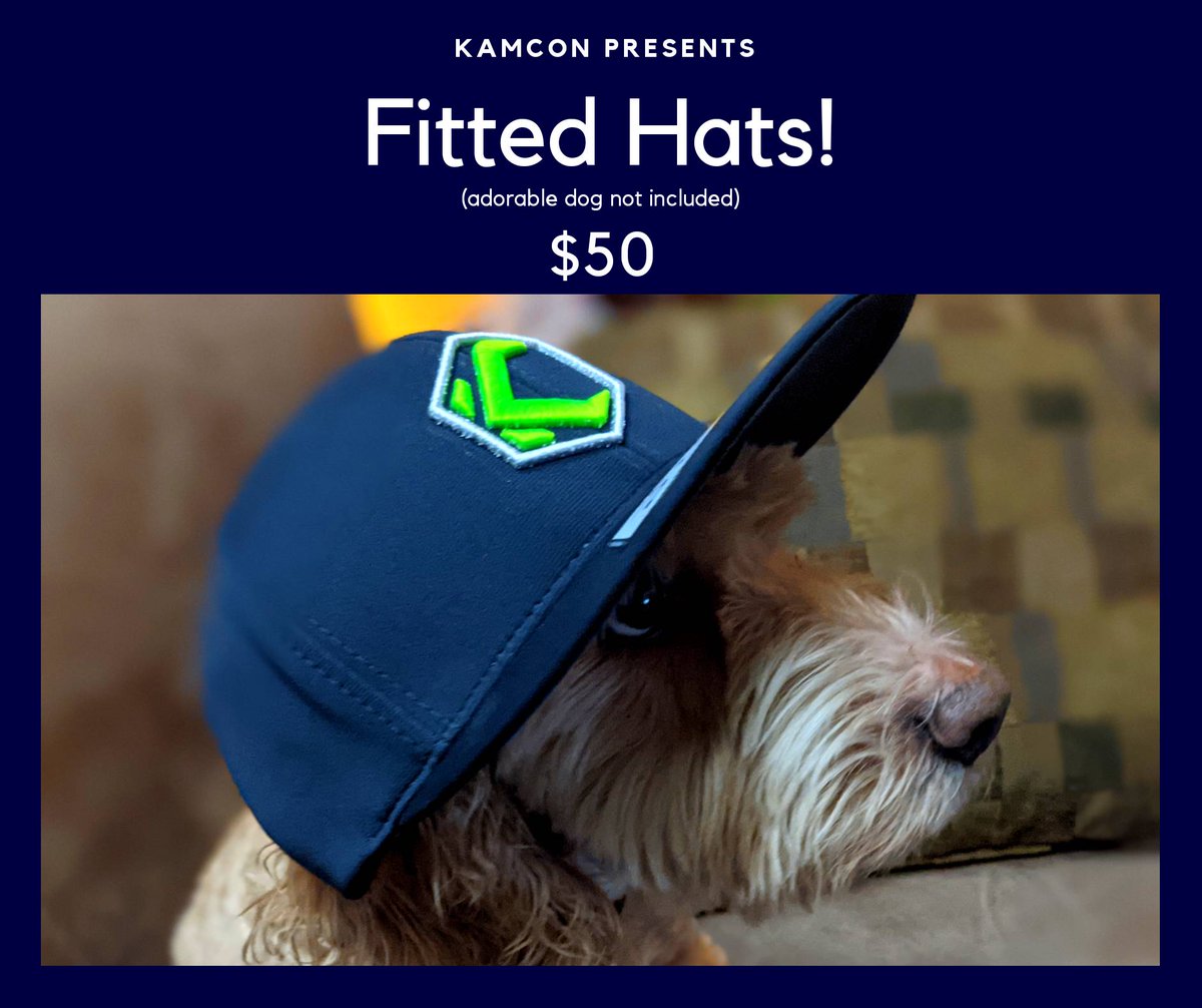 KamCon22's tweet photo. KamCon fitted hats available now! 

Limited quantities available. https://t.co/NWxw3R9D5m