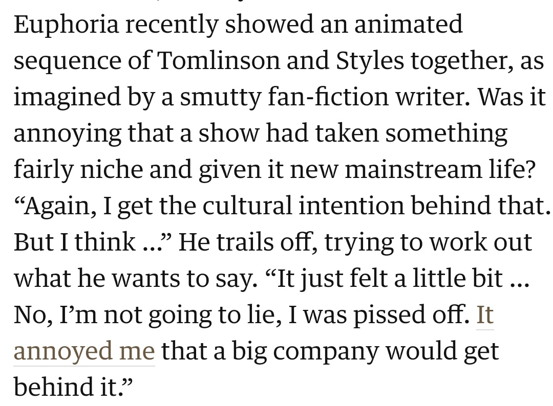 in an interview with The Guardian louis talks again about Euphoria and says he's pissed ...but still he NEVER sued HBO. WHY!?