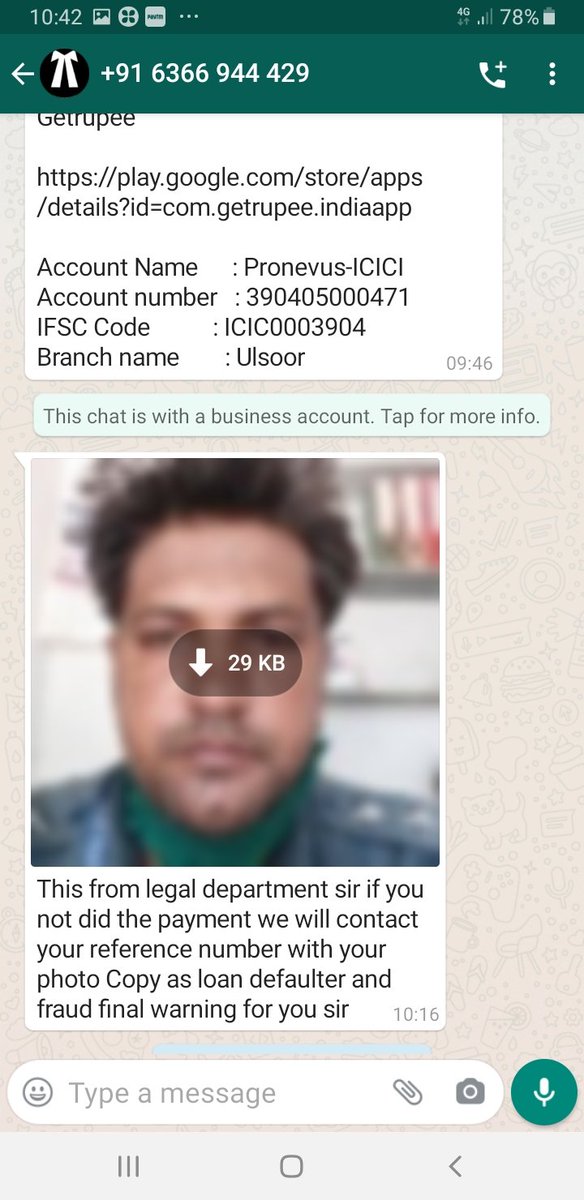 chanderdangi1's tweet photo. #OperationHaftaVasooli
@RBI @nsitharaman @PMOIndia
@TOIIndiaNews @RajasthanNewsT2 @TheLallantop @AmitShahOffice @Cyberdost #getrupee @SaveThemIndia @Pravinkks @RMASindia
getruppe loan app ...hack mobile data and blackmail  me ...pleae ban online loan apps https://t.co/5PSqvNDAeA