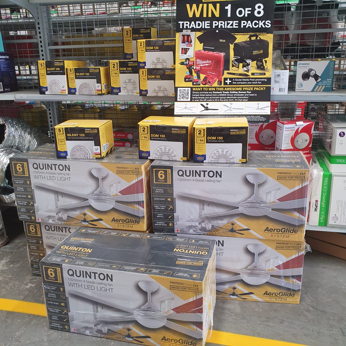 fantechtrade's tweet photo. A great range of #FantechTrade products available at TLE Electrical Condell Park!

Purchasing Fantech Trade Ceiling Fans from a MMEM Group wholesaler can put you in the draw to win one of 8 awesome Tradie Prize Packs! 🤩🤩

Visit our website to learn more: https://t.co/2gOPk4jzfU https://t.co/byf33w3u4Y