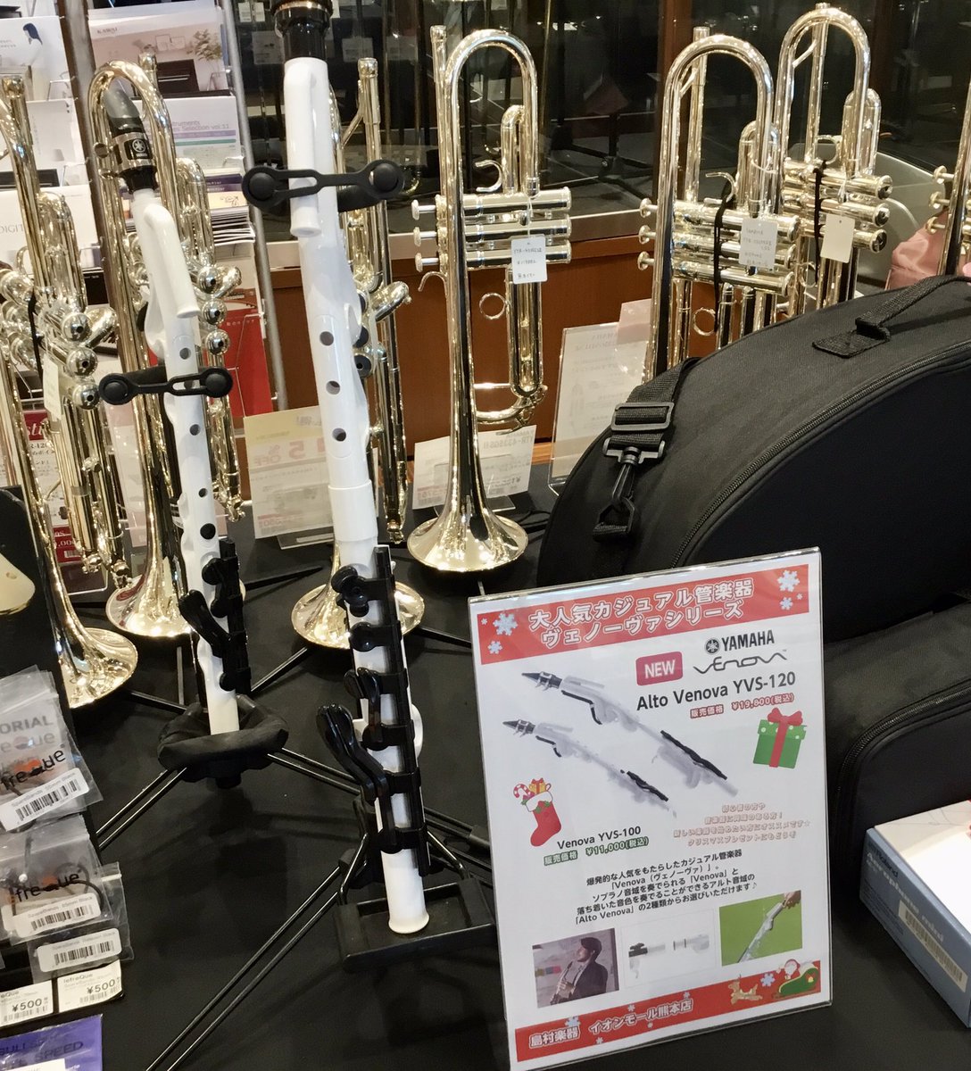 shima_kuma_aeon's tweet photo. クリスマスプレゼントにオススメ!
電子楽器の #エアロフォン にプラスチック楽器の #ヴェノーヴァ。即日納品可能です♪
#AE10 #AE05 #AE01 #YVS100 #YVS120 https://t.co/ASznaufGQM