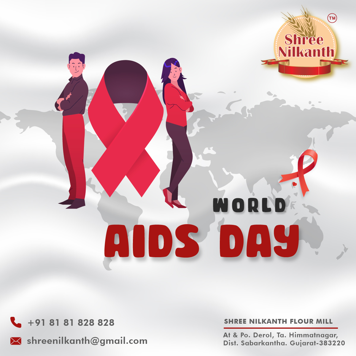 NilkanthMill's tweet photo. Let’s end the spread of the HIV disease as much as possible by creating awareness on World's AIDS Day.
#worldaidsday #AIDS #nilkathflourmill #aids #hiv #hivaids #AIDSday #AIDS #flourmill https://t.co/WTQuGDiCoJ