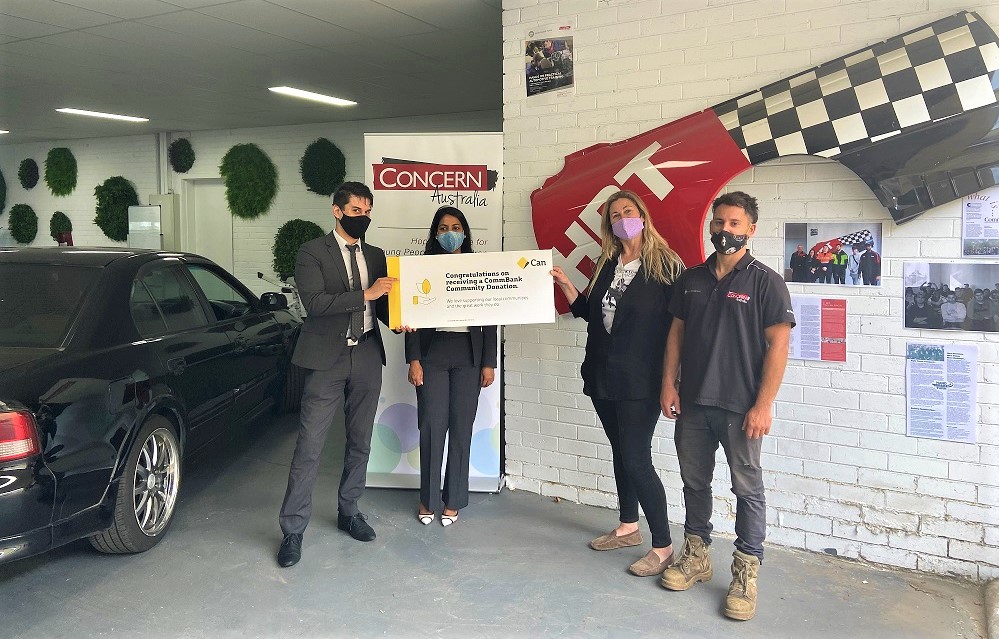 ConcernAust's tweet image. Thank you to the @CommBank Highpoint team, who today surprised us with a $500 donation that will provide a #HandBrakeTurn #Mobile visit to a local school, introducing vulnerable students to a different road they can travel in life. #Education #Automotive #CanLivesHere #CommBank