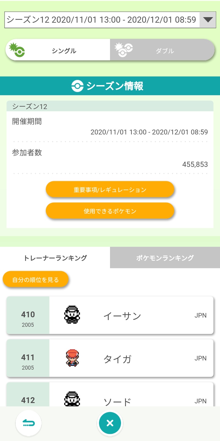 タイガ ポケモン ポケモン剣盾ランクマシーズン12は 最終順位411位でレートは05でした パーティのみんな活躍してくれてありがとう T Co Jjfkqeam3b Twitter