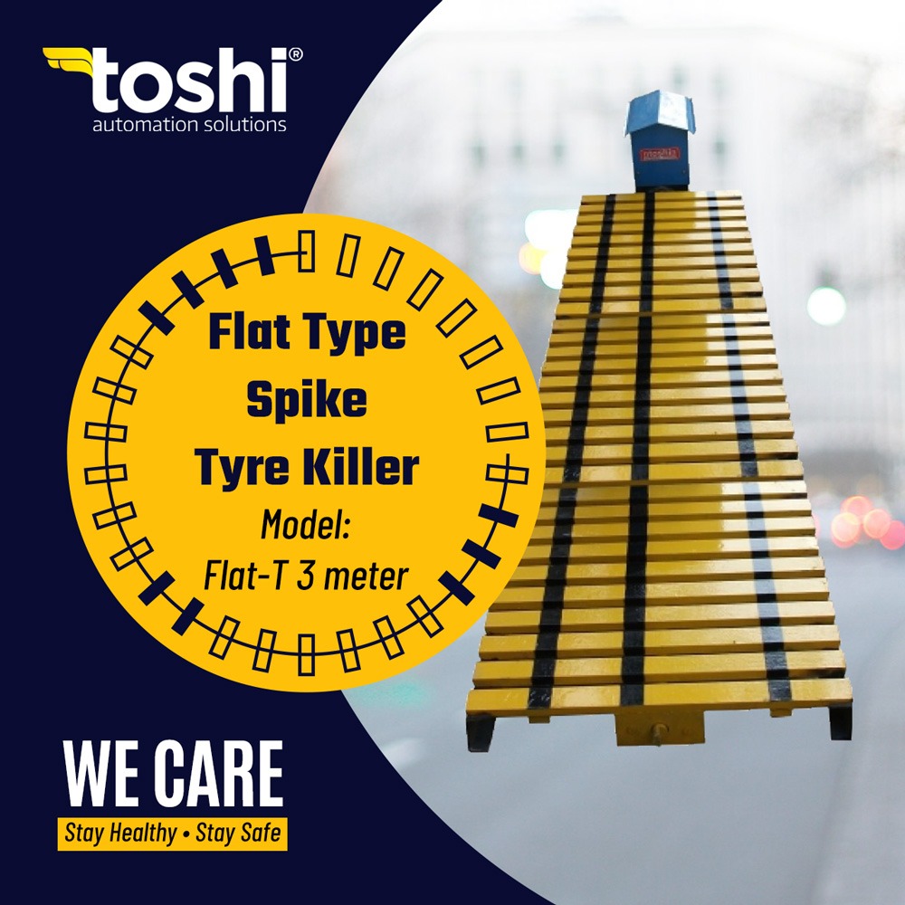 toshiautomation's tweet photo. #ToshiAutomation presents Flat Type Spike #TyreKiller from its #SpikeBarriers range. Concealed & Exposed design models for #parking management equipped with pointed spikes to puncture tyres of vehicle trying to forcefully enter or exit.
More info: https://t.co/SjTdSKiaid https://t.co/lKw3LDB7Uu