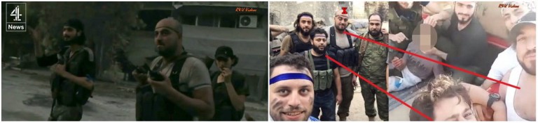 3. Nour Al Din Zinki beheaded 12 yr old Issa in Al Ansari square in Al Qaeda dominated East  #Aleppo, 200 metres fm  #WhiteHelmet center featured in Oscar-nominated promo "Last Men in Aleppo". A  #WhiteHelmet also features in  #Channel4 report: