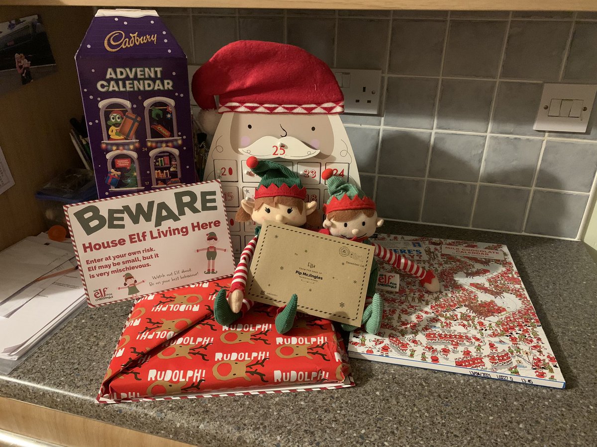 VickyCameron8's tweet photo. Eek must be mad but look who I’ve let come to live with us again this December! And this time he’s bought a friend too! @elfforchristmas #elftime https://t.co/OzQojRzlGw