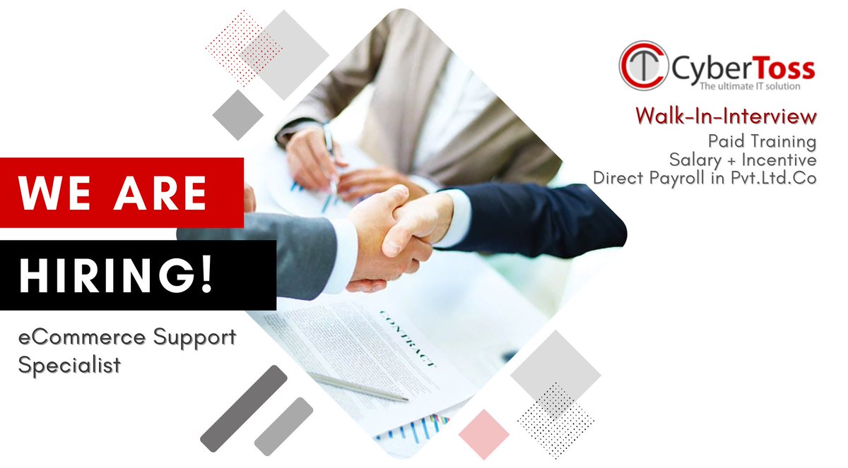 Cybertoss_Info's tweet photo. Looking for a career opportunity in international BPO?
Do you have any eBay, Amazon experience? 
We are hiring eCommerce Support Specialist non-voice for US/UK
Key Conditions:
✔ Good command over English.
✔ basic knowledge in computer.
Apply now: https://t.co/OLcMFDz9yk

#work https://t.co/5FInQnCHGp