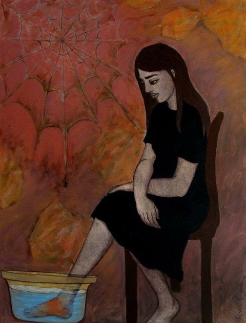 revatigangal's tweet photo. Contemplation/Acrylic on Canvas/34inx44in/2016 #injury #contemplation #therapy #interuption #selfanalysis #figurativeart #acrylic #artgallery #artlover #artcurator #artcollector #contemporaryart #indianart #architects #interiordesign #artdealers #artmagazine #homedecor https://t.co/4iVLGI4CLO