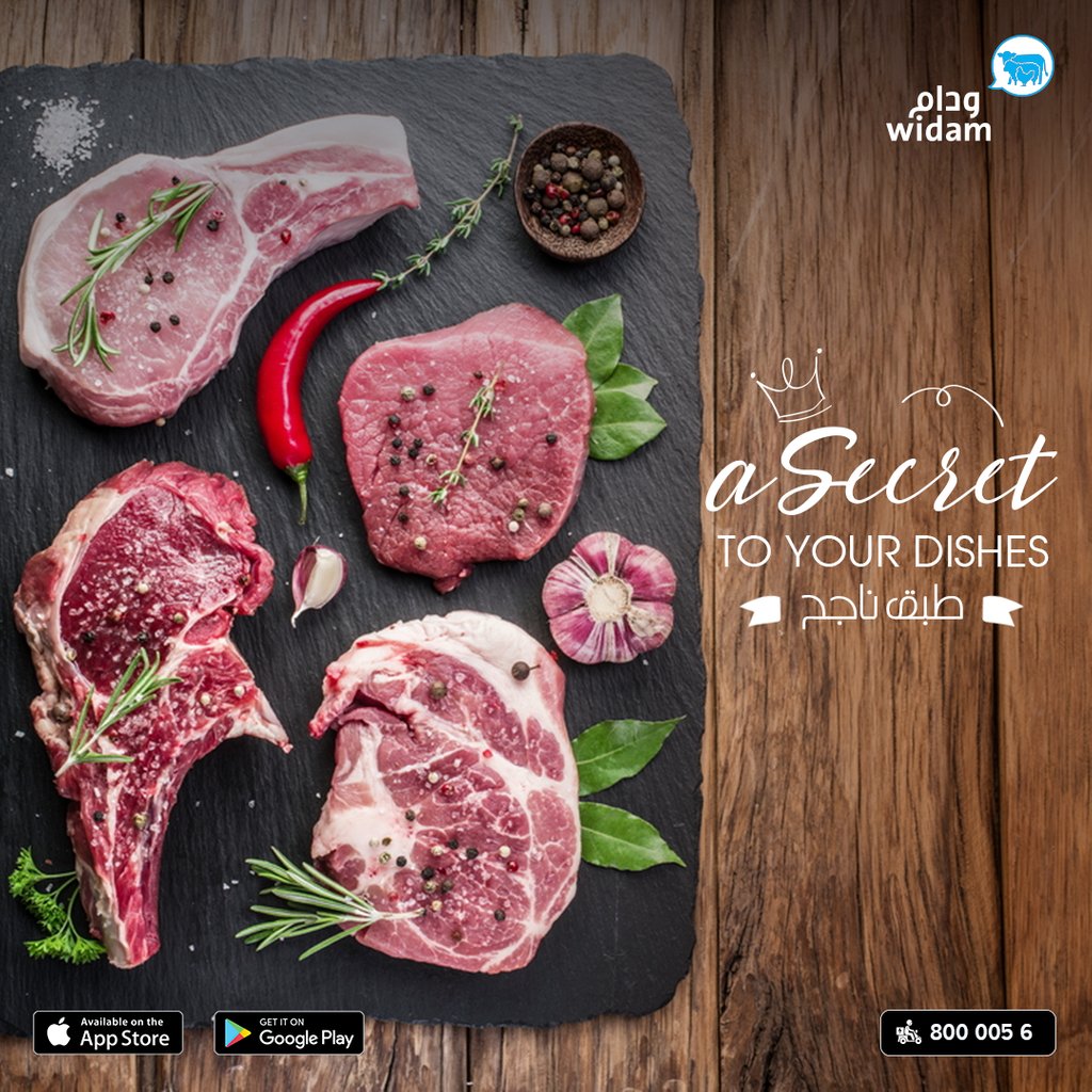 اجعل لحوم ودام سر نجاح اطباقك.
اطلب الآن عبر تطبيق ودام او اتصل على 8000056
Let Widam be the secret to your dishes.
Order now through Widam Mobile App or call 8000056
#Widam #meat #butcher #meatlover #onlineqatar #qatardoha https://t.co/9PwW7LmQJw