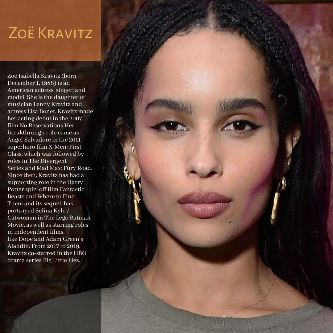 Happy birthday to Zoë Kravitz.  
 