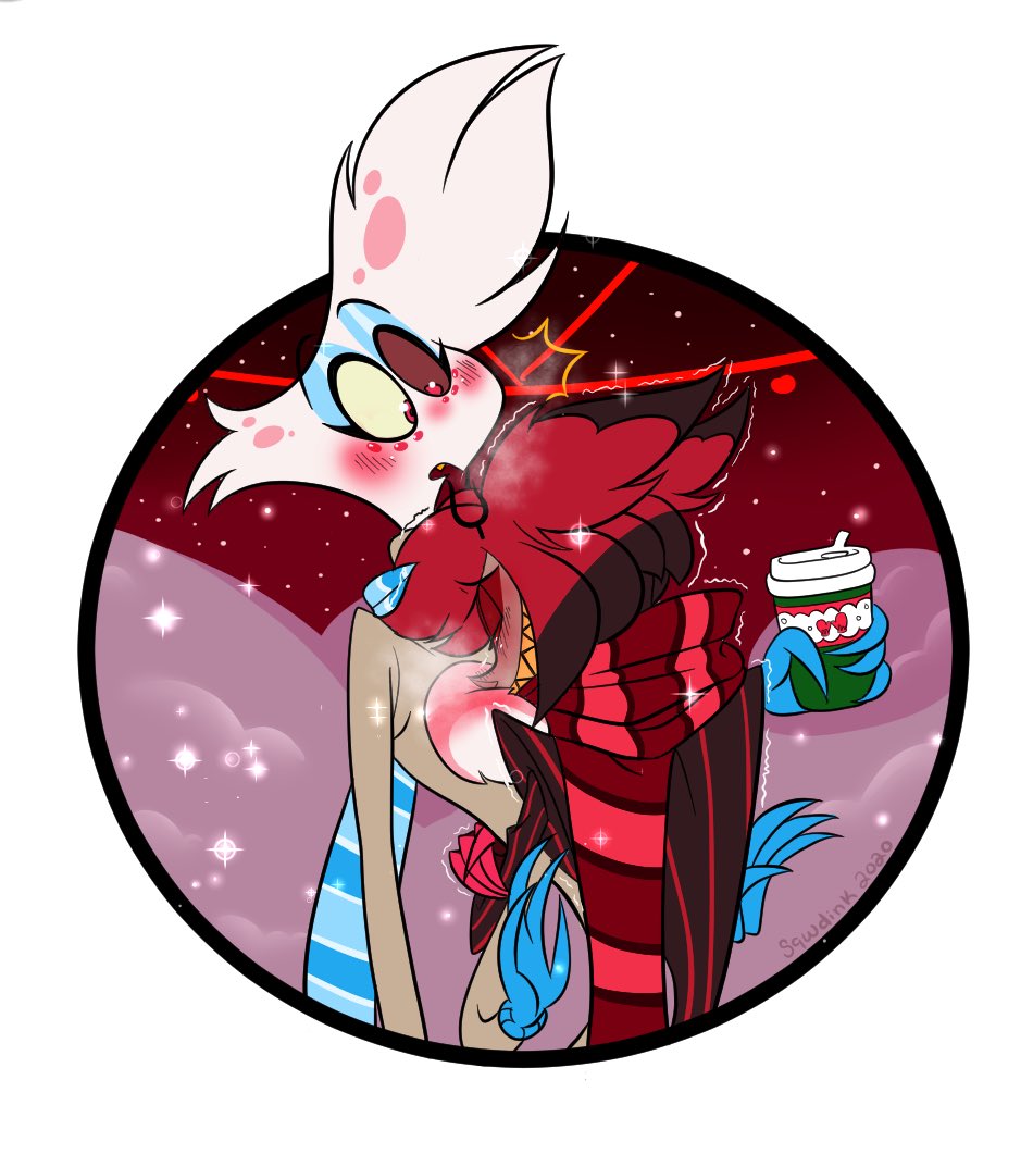 SqWdInK's tweet photo. Not missing out! #radiodustweek #radiodustholidaymash
Day 1, Winter Date
Al got cold and hugged Angel for the first time (willingly)
#HazbinHotelFanart #HazbinHotelAngelDust #HazbinHotelAlastor #radiodust #alangel #art #fanart #digitalart #sqwdink https://t.co/4gyWCWxZ9w