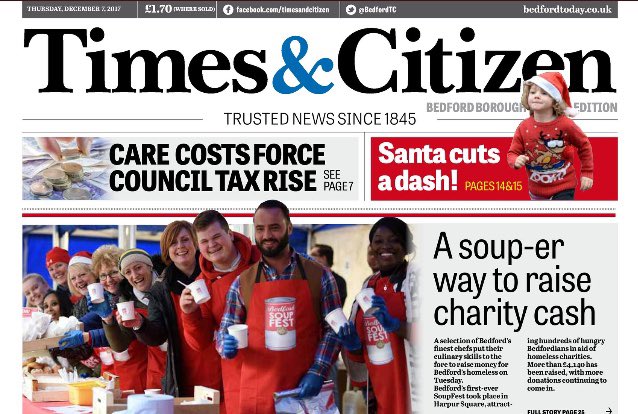 Thank you so much - we’re gutted that we can’t run the event this year but proud to celebrate our achievements from previous years - front page news no less! We’re delighted to still be issuing grants to help our homeless #GivingTuesday