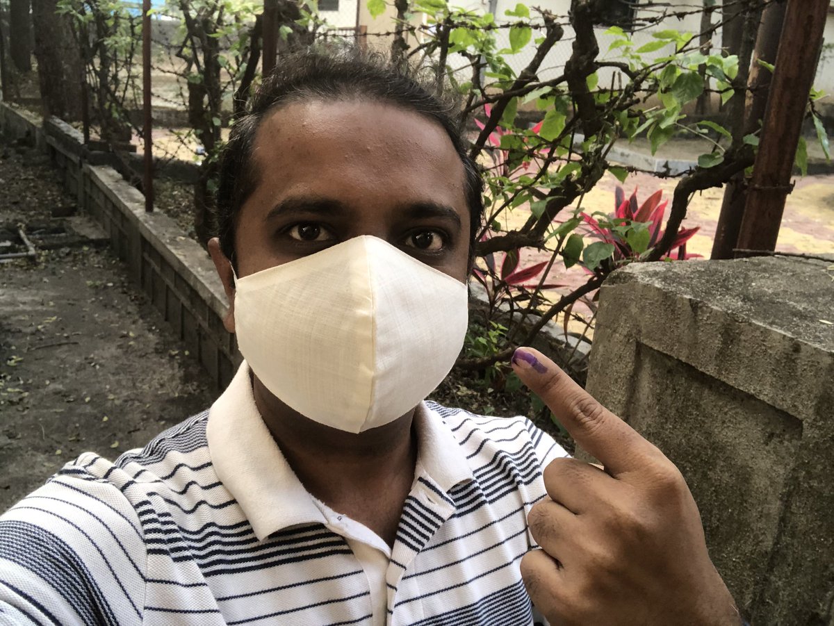 Bhagva_Dhvaj's tweet photo. @SangramD_BJP Done at 8.00am. I was the first to vote on my booth! #punegraduateconstituency #MLCElections https://t.co/alVz9MqkA9