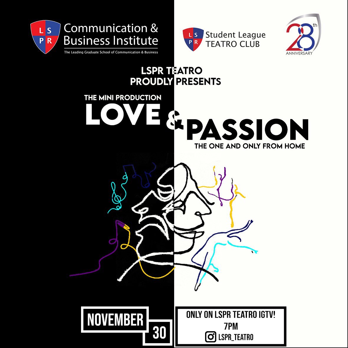 LSPR Teatro Mini Production Online, "Love &amp; Passion" 2020 is out on our IG TV instagram.com/tv/CINqVcoBrWf…
Enjoy the show!❤️

#LSPRJakarta
#LSPR28th
#LSPR2020
#LSPRStudentLeague
#LSPRisEverywhere
#KabinetAct2al 
#LSPRTeatro
#LSPRTeatroMiniProduction2020
#ImproveProvideandAct2all