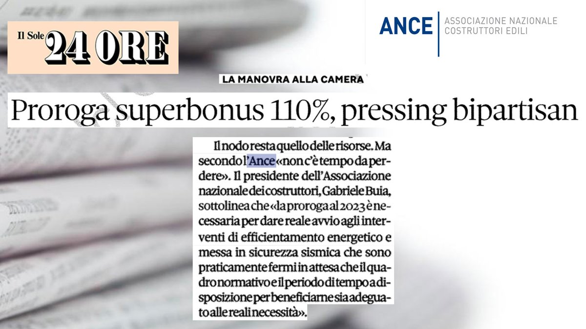 Proroga subito per l’unica misura di #rilancio dell’economia. Conti alla mano conviene. #Superbonus110