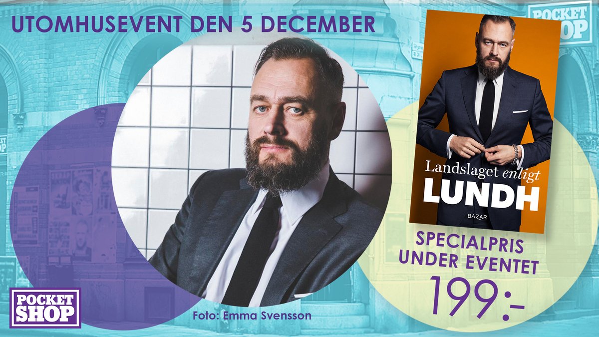 Pocket Shop (@pocketshopswe) on Twitter photo Lördagen den 5 dec. kl 13.00 kan du köpa boken #landslagetenligtlundh till specialpriset 199 kr, samt även få den signerad av författaren själv – <a href="/oloflundh/">Olof Lundh</a>. För allas vår skull hålls eventet utomhus, vid <a href="/PocketShopSWE/">Pocket Shop</a> på Götgatan 40 i Stockholm. #boksignering <a href="/BazarforlagSE/">Bazar Förlag Sverige</a> Lördagen den 5 dec. kl 13.00 kan du köpa boken #landslagetenligtlundh till specialpriset 199 kr, samt även få den signerad av författaren själv – <a href="/oloflundh/">Olof Lundh</a>. För allas vår skull hålls eventet utomhus, vid <a href="/PocketShopSWE/">Pocket Shop</a> på Götgatan 40 i Stockholm. #boksignering <a href="/BazarforlagSE/">Bazar Förlag Sverige</a>