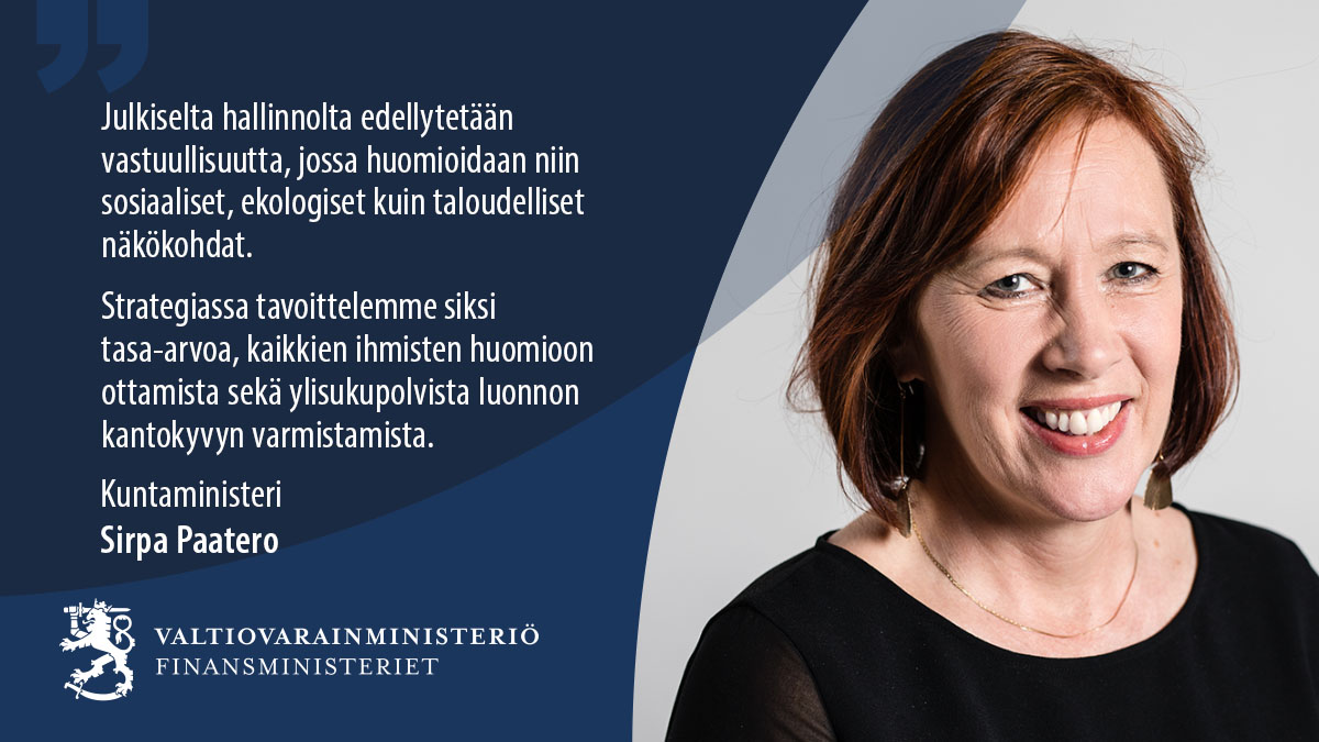 #JulkisenHallinnonStrategia on nyt julki. 

Lue kuntaministeri Sirpa Paateron kolumni strategiasta:

🔗 vm.fi/-/uudistumisen…