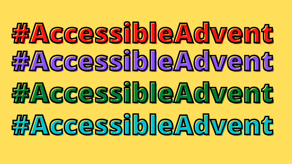So excited for  #AccessibleAdvent 