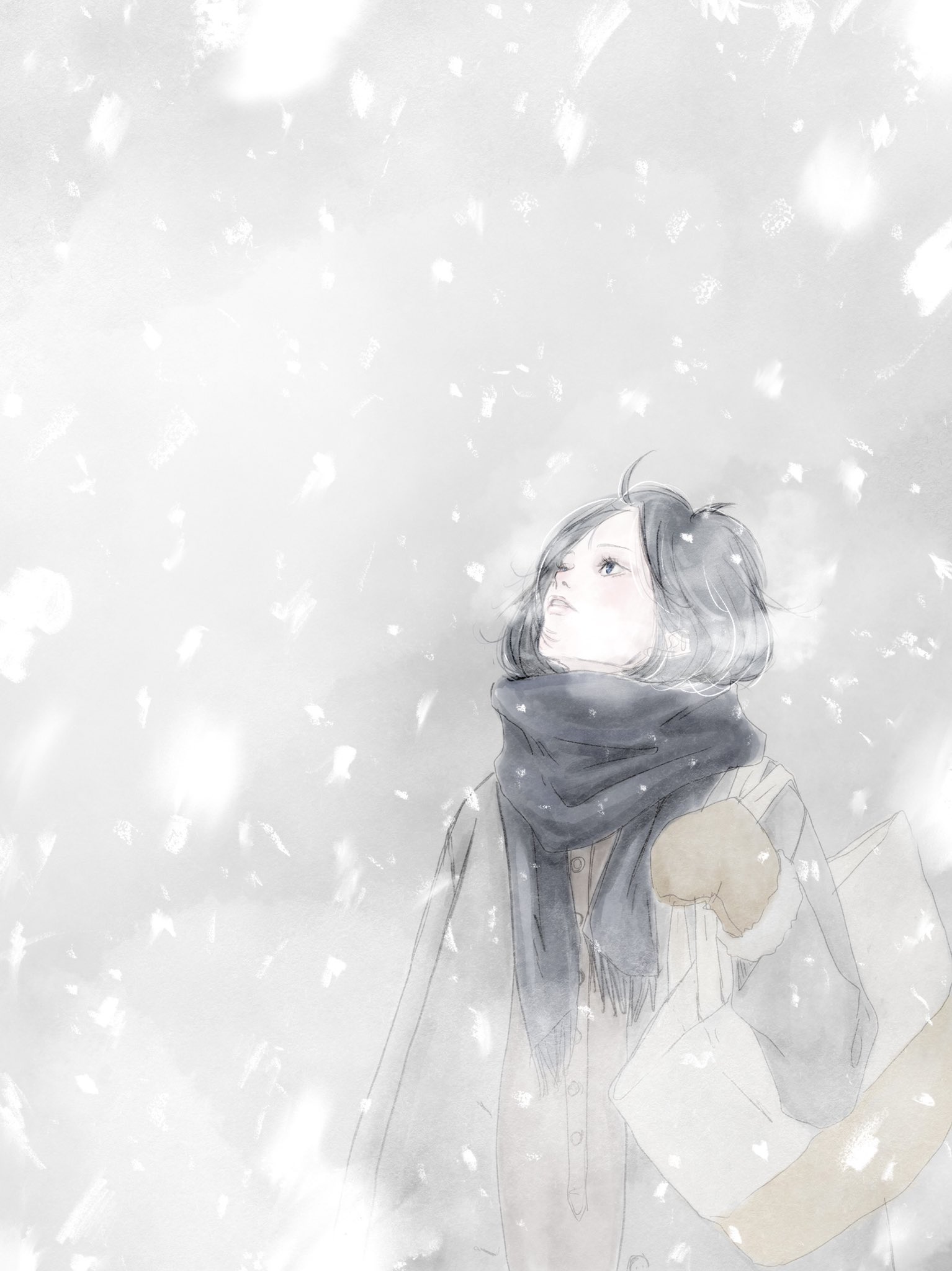 Twitter 上的 マツモト カズヤ 雪が降る イラスト 雪 冬 女の子イラスト Illustration T Co Oxg2bm4fbf Twitter