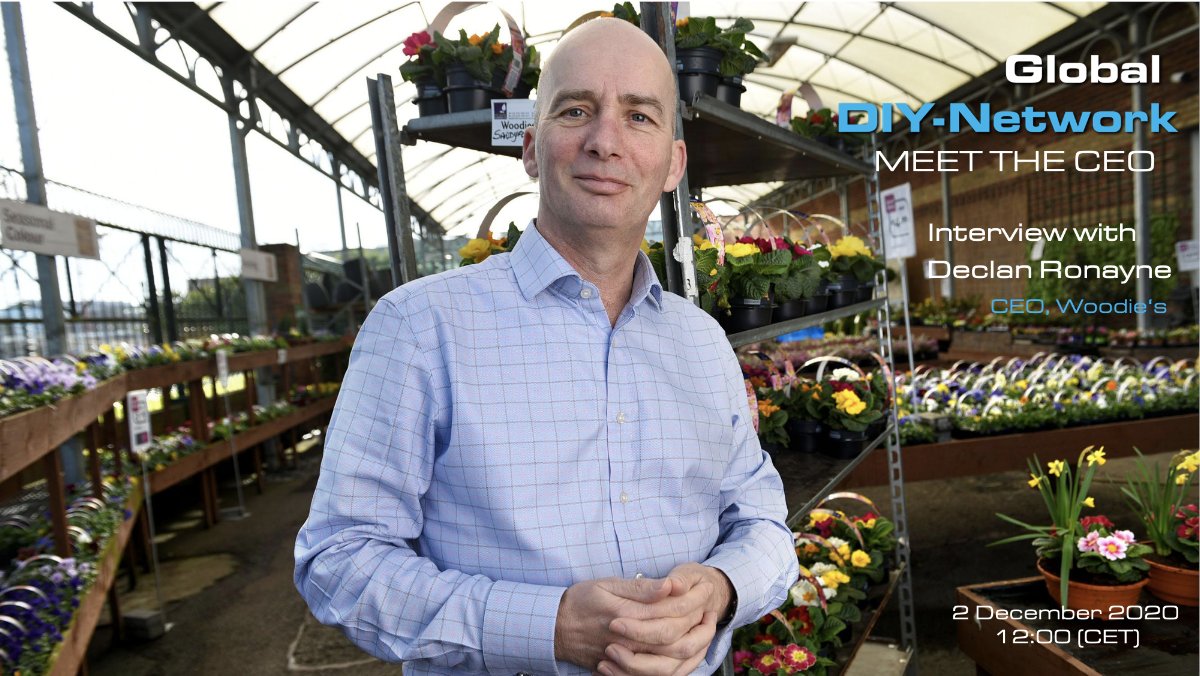 diysummit's tweet photo. SPECIAL ONE-OFF LIVE TRANSMISSION OPEN TO ALL! Tomorrow, John W. Herbert will be interviewing Declan Ronayne, CEO of Woodie's DIY, Ireland - https://t.co/okZ4sNps0J https://t.co/La4G88x6nP