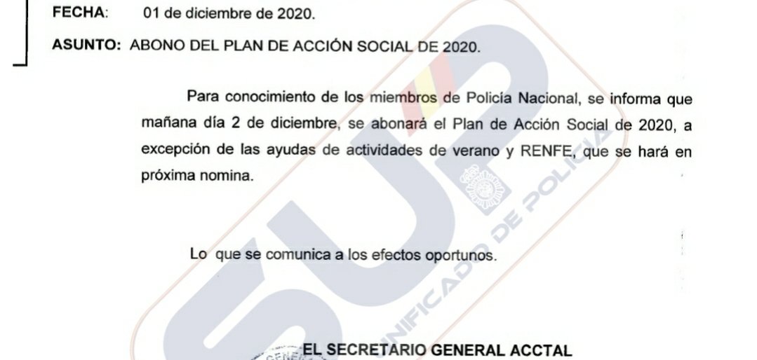 Sup_Policia's tweet photo. #SupInforma

En #Webpol, en el #PortalDeLaPolicía ya están disponibles para consultar las cantidades de #AcciónSocial 2020 https://t.co/XYRYEzgsB1