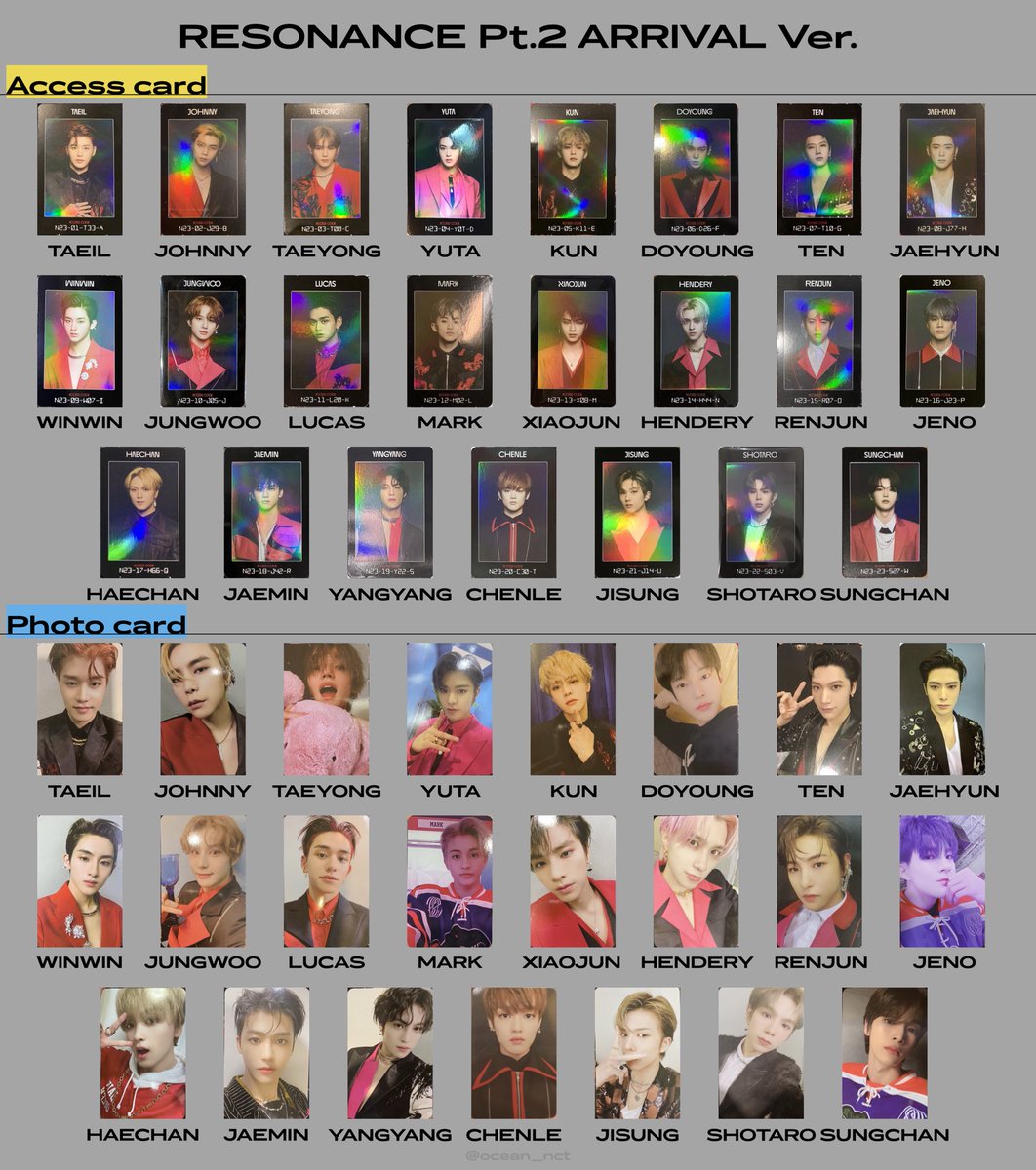 NCT2020 取合い ヘチャン トレカ RESONANCE NCT NCT2020 取合い ヘチャン トレカ RESONANCE NCT