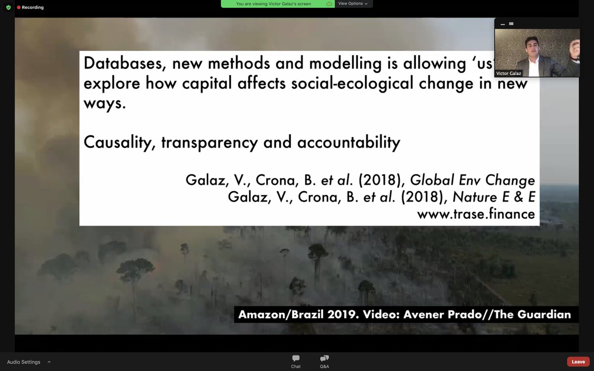 Thread, Day 2,  @theNASEM workshop: Connections matter for  #sustainability. We have most data for trade, price signals, institutions, but understanding capital flows critical, says  @vgalaz  @sthlmresilience. Follow the money to get to root causes, transparency, accountability.