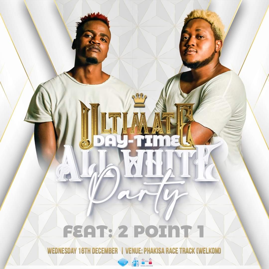 2point1music's tweet photo. 16th December, Phakisa, Welkom. 
Ultimate Day-Time All White Party. See you there👊🔥🔥🔥

#MOLEKO https://t.co/i1xksWAyBZ