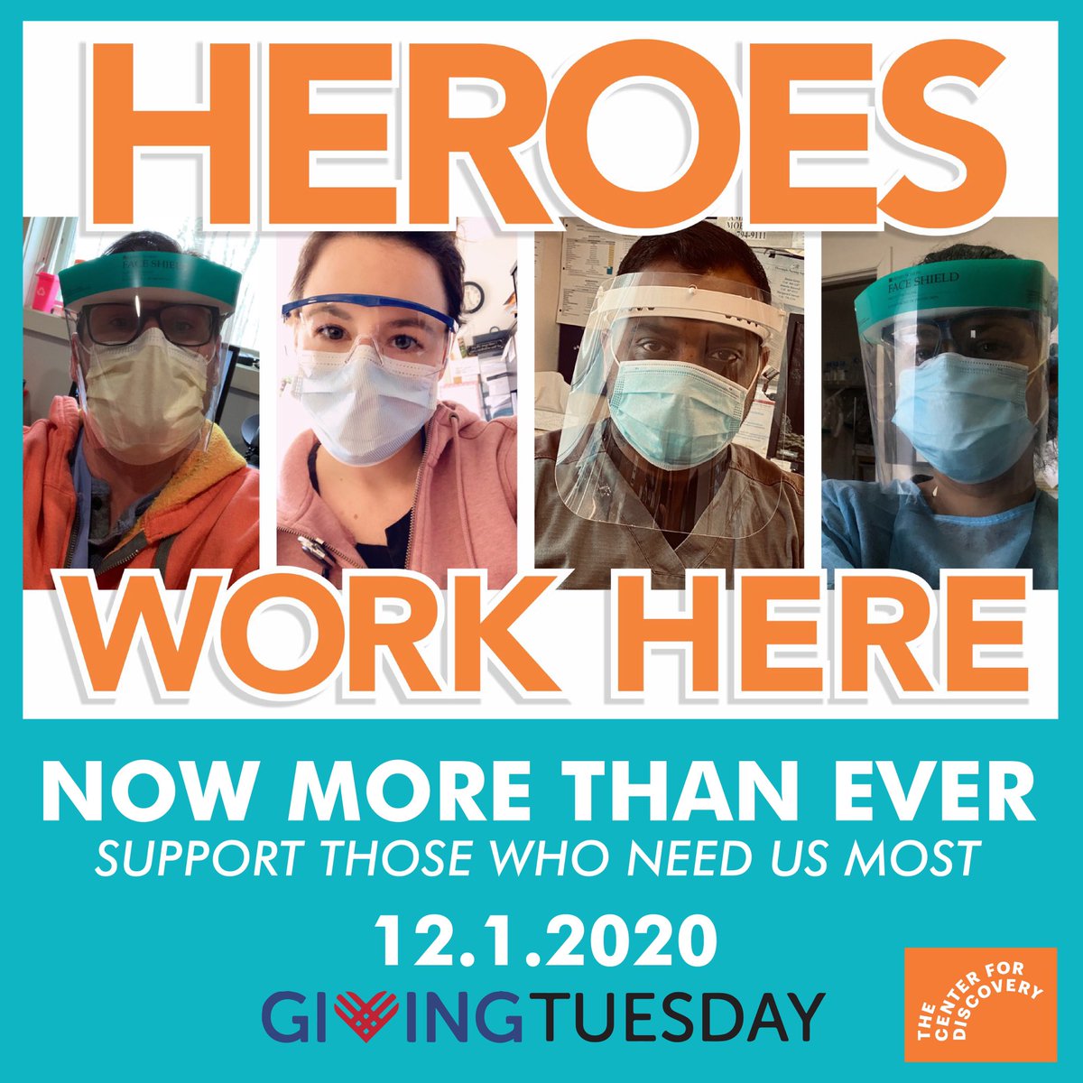 TCFDiscovery's tweet photo. This #GivingTuesday, join the largest generosity movement & give back to the frontline heroes who protect the most vulnerable among us. Now more than ever, we need your support & together, we can inspire hope & healing. Make a difference: https://t.co/S32QXVkeOG. #TCFDStrong https://t.co/YiuCLwQRQw