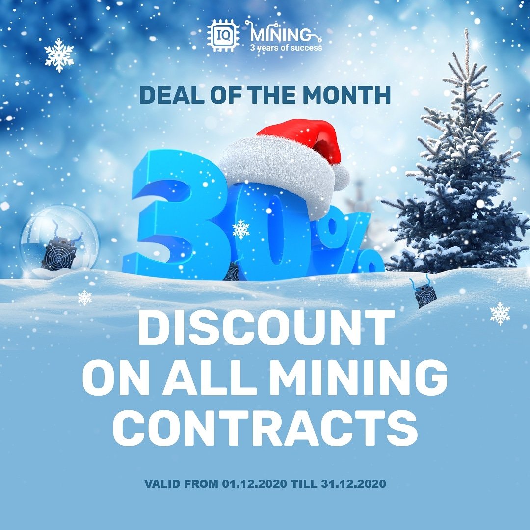 iqminingcom's tweet image. Special promo offer! 🔥All mining contracts are 30% off until the end of December. Prices have been already reduced, this offer works without a promo code.