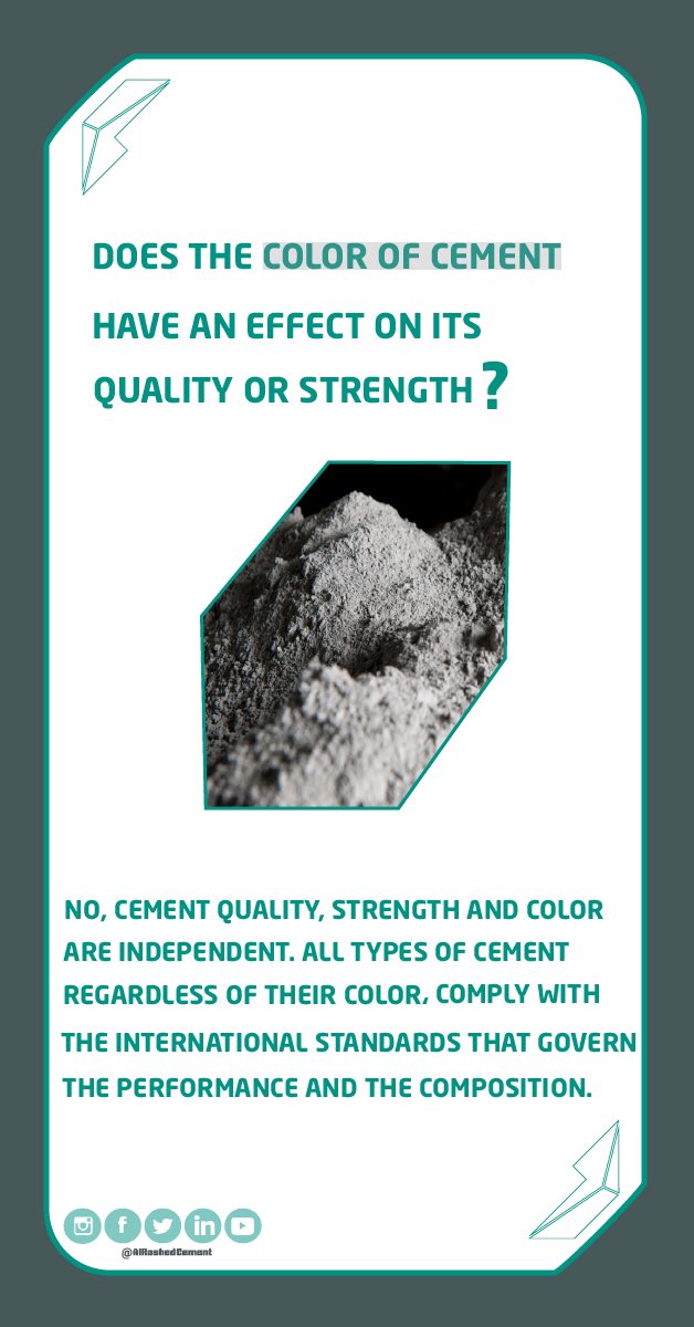 alrashedcement's tweet photo. #Facts #Cement #Information #DidYouKnow #Construction #buildingmaterials #WorldCement #CementColor #SaudiArabia #Saudi_Arabia #GCC #KSA #tuesdaymotivations #AlRashedCement https://t.co/K9yUdm3RGW
