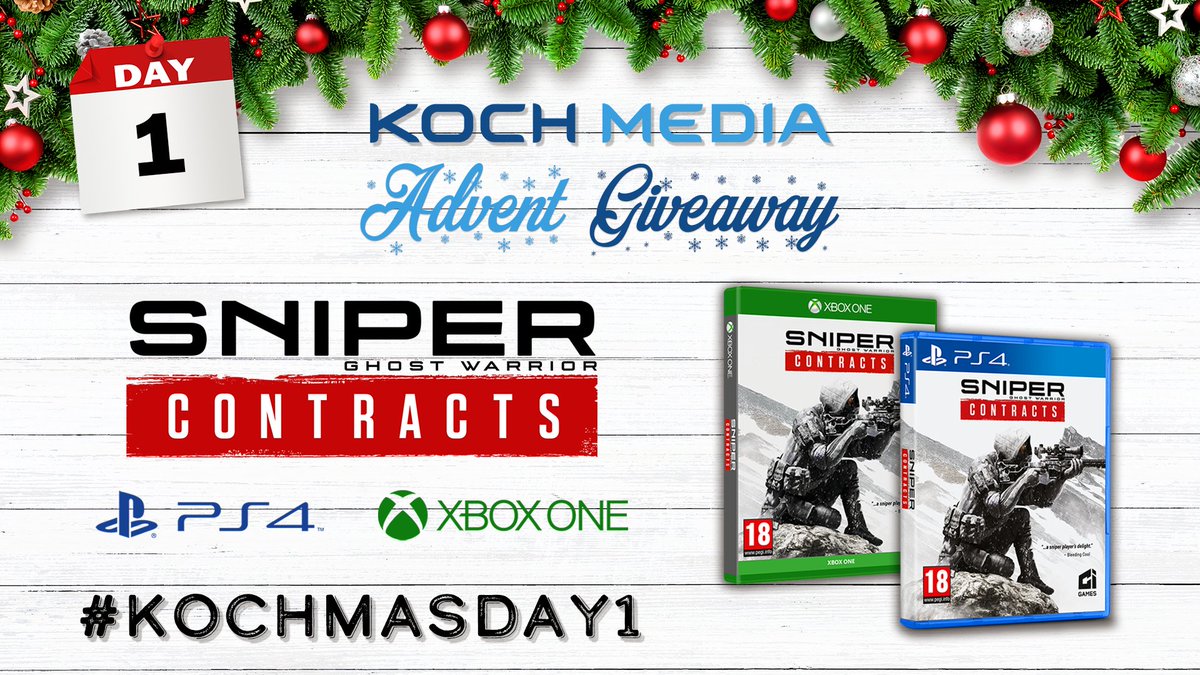 PLAION_UK's tweet image. 🎄 #ADVENT #GIVEAWAY DAY 1! 🎄

#WIN yourself a copy of #SniperGhostWarriorContracts on PS4 or Xbox One! 🎯

1⃣ Follow us
2⃣ Retweet with #KochmasDay1 and your platform of choice

#COMPETITION 🇬🇧 #UK only. Ends 02/12 @ 11AM. T&amp;amp;Cs: bit.ly/3qr671U