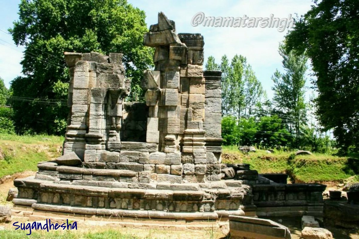 5. Temples of  #Pattan10th century three god Shiva temples in Pattan, all in ruins, built by king Shankarvarman. Remains of only two Shankargsurishvar & Sugandhesha are left now6/7