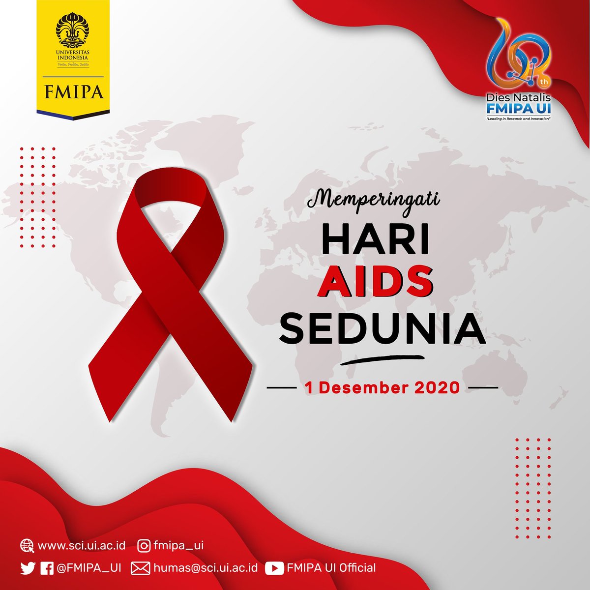 FMIPA_UI's tweet image. Memperingati Hari Aids Sedunia 1 Desember 2020
.
#fmipaui #FMIPAUI60ESFURTHER #universitasindonesia #hariaidssedunia #HariAIDSSedunia2020 

instagram.com/p/CIP1ydrsBgq/…
