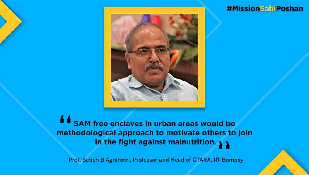 Focusing on the approach to fight Severe Acute #Malnutrition in the nation, Prof. Satish B Agnihotri, Professor and Head of CTARA, <a href="/iitbombay/">IIT Bombay</a> highlights the need of a methodological approach to curb SAM.

#MissionSahiPoshan, fighting malnutrition! 👊