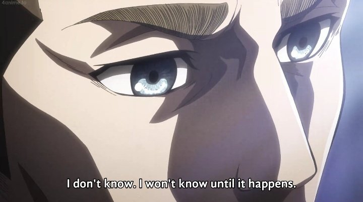 argument in that moment. Moving on to the difference between Armin and Erwin's dream. Experiencing this moment again made me realize the huge difference between their goals and ideals. Ever since the beginning Erwin's desire of learning the truth have been shown as his driving