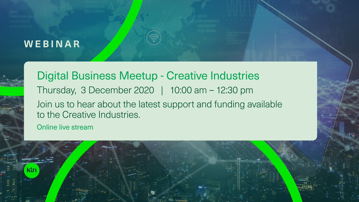 IUK_Digi_Create's tweet image. The Creative Industries play a key role in #COVID19 recovery! 

Join our #digimeetup on the #creative industries to hear about the latest support &amp;amp; funding available from @KTNUK @digicatapult @UKScreenSkills @briffalegal @EEN_UK @Newable 👏

Register now: bit.ly/36pUMXW