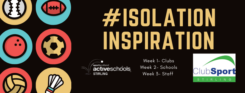 ClubSportStlg's tweet photo. #Isolationinspiration

Across the month of December, ourselves and @ActiveSchoolStg are going to be sharing some fantastic stories from clubs, staff and schools that we have seen across this most challenging of years. Join us on the hashtag by telling us your story as well! https://t.co/A5oPwRxAGm